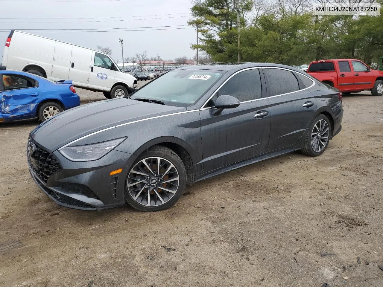 2022 Hyundai Sonata Limited VIN: KMHL34J20NA187250 Lot: 47586214