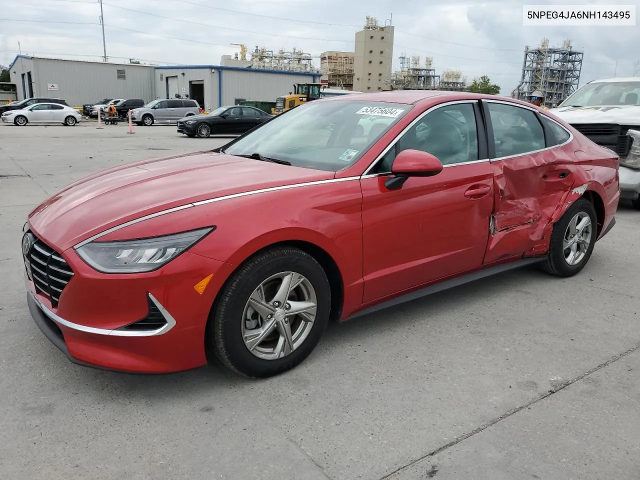 2022 Hyundai Sonata Se VIN: 5NPEG4JA6NH143495 Lot: 53475604