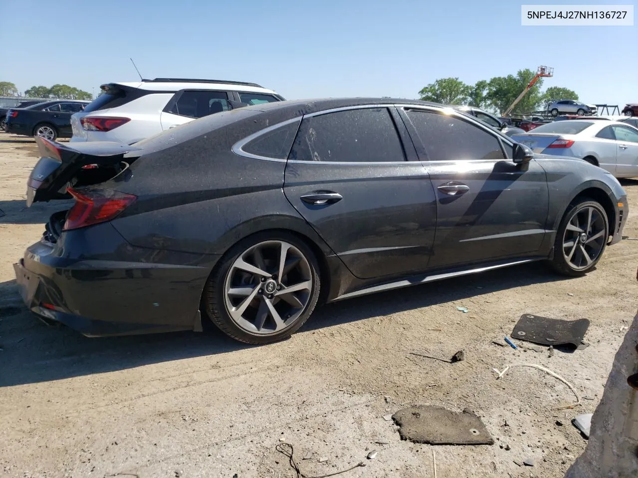 2022 Hyundai Sonata Sel Plus VIN: 5NPEJ4J27NH136727 Lot: 53840394