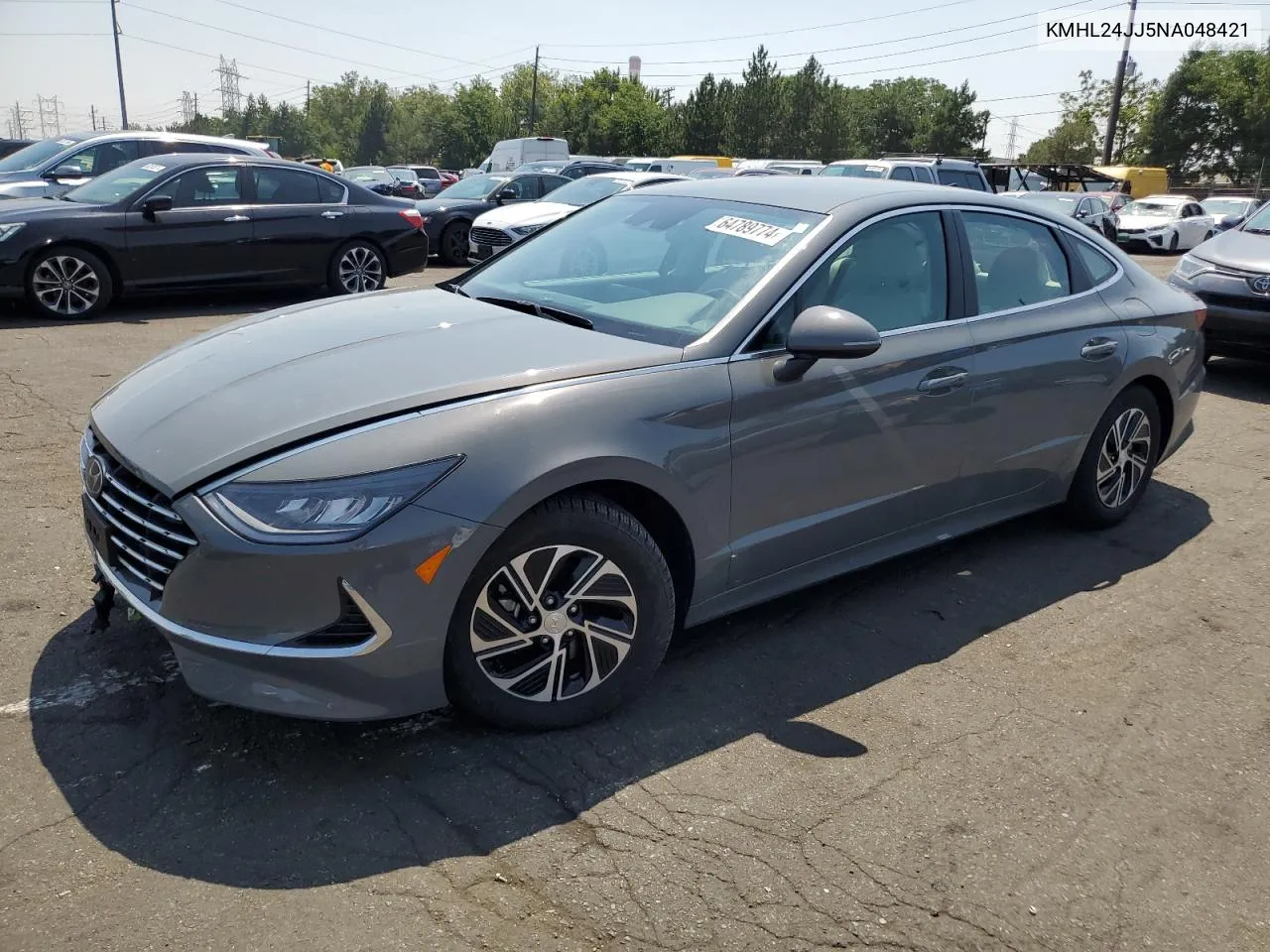 2022 Hyundai Sonata Hybrid VIN: KMHL24JJ5NA048421 Lot: 64789774