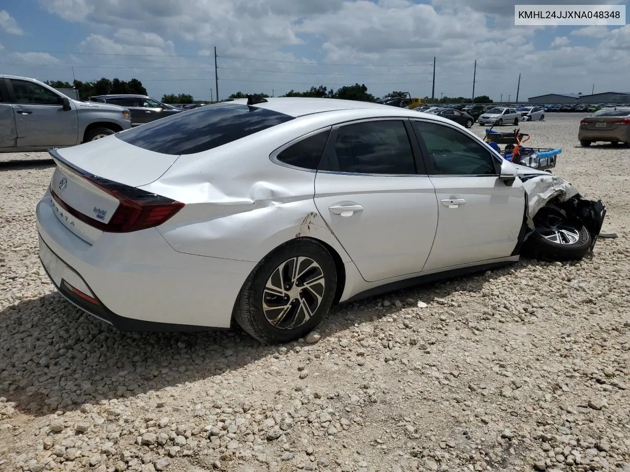 2022 Hyundai Sonata Hybrid VIN: KMHL24JJXNA048348 Lot: 65349624