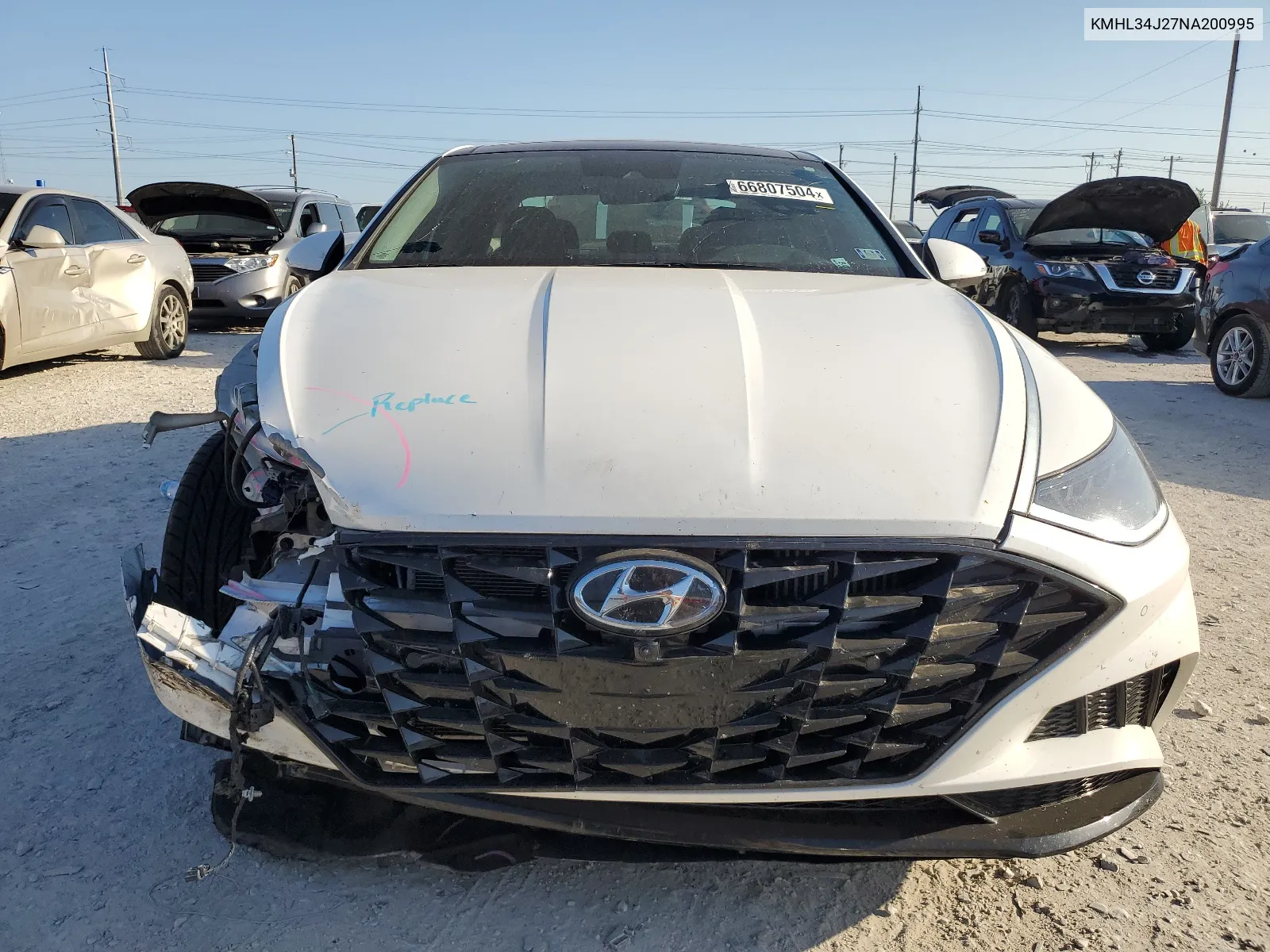 2022 Hyundai Sonata Limited VIN: KMHL34J27NA200995 Lot: 66807504