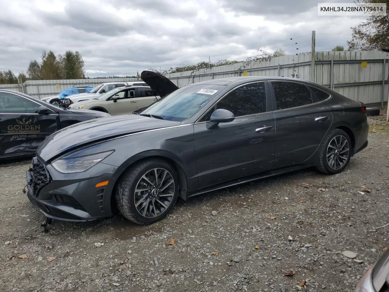 2022 Hyundai Sonata Limited VIN: KMHL34J28NA179414 Lot: 71786594