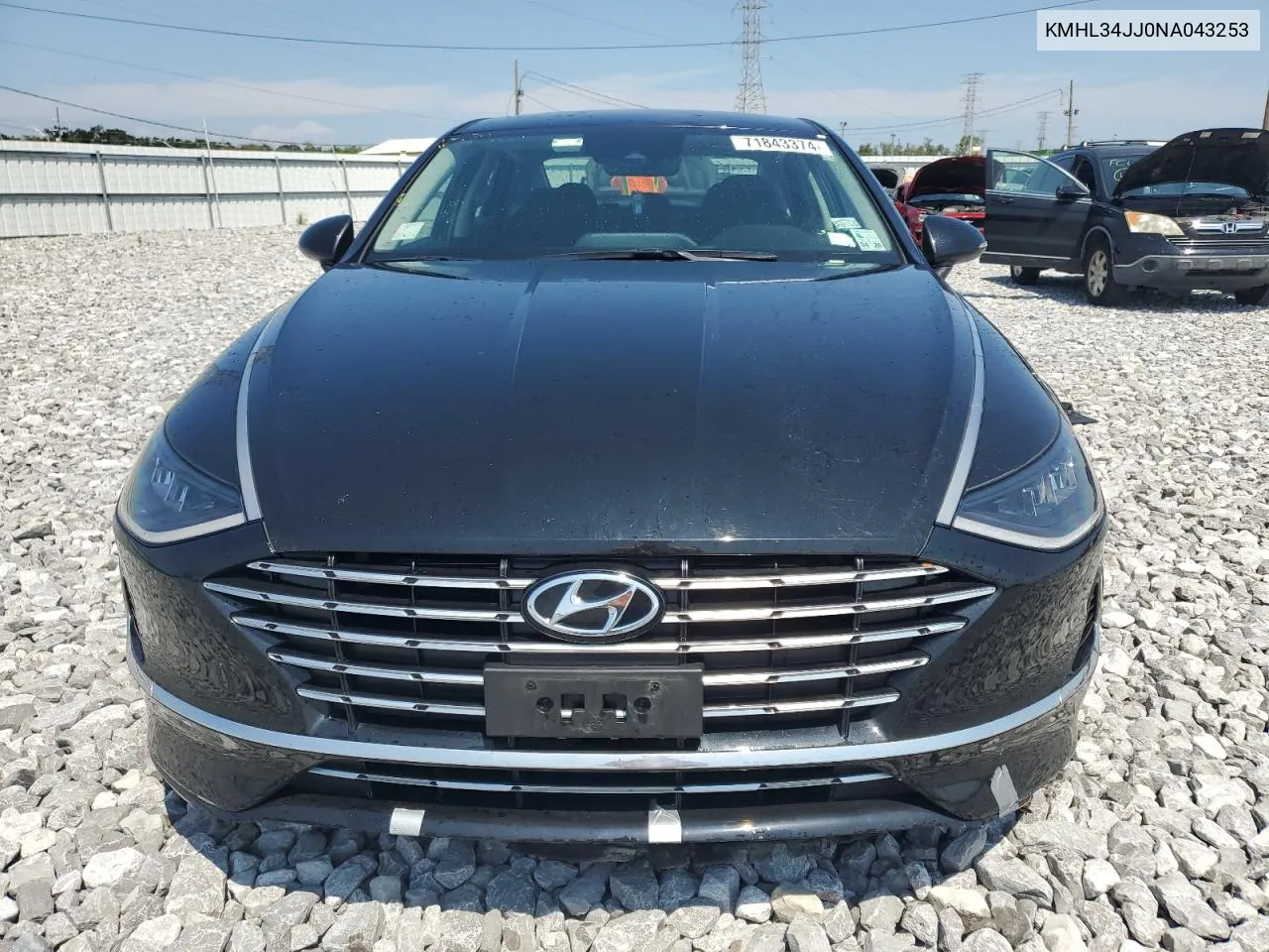 2022 Hyundai Sonata Hybrid VIN: KMHL34JJ0NA043253 Lot: 71843374