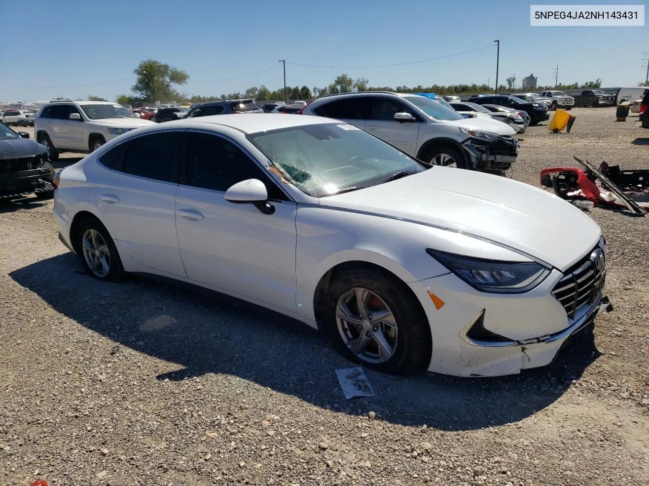 2022 Hyundai Sonata Se VIN: 5NPEG4JA2NH143431 Lot: 72799134