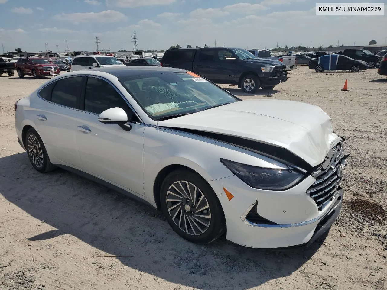 2022 Hyundai Sonata Hybrid VIN: KMHL54JJ8NA040269 Lot: 72953734