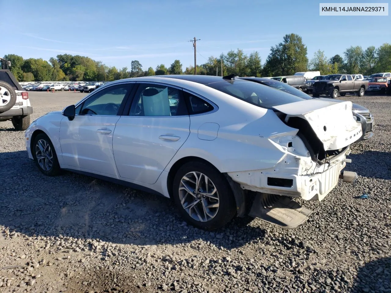 2022 Hyundai Sonata Sel VIN: KMHL14JA8NA229371 Lot: 73241114