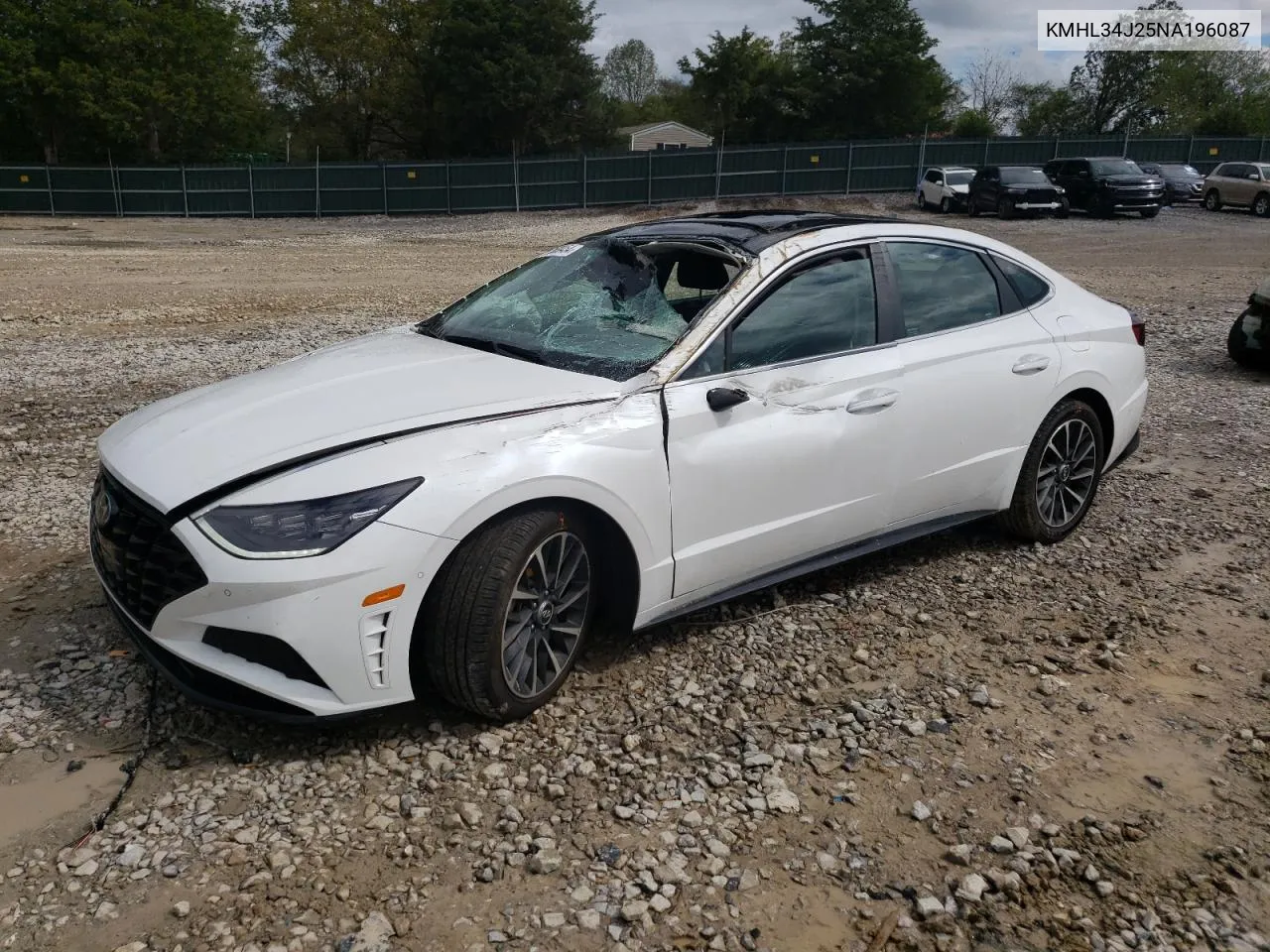 2022 Hyundai Sonata Limited VIN: KMHL34J25NA196087 Lot: 73638454