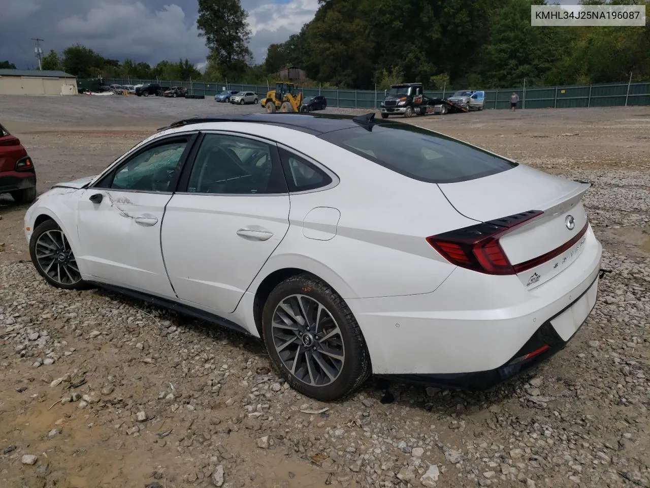 2022 Hyundai Sonata Limited VIN: KMHL34J25NA196087 Lot: 73638454