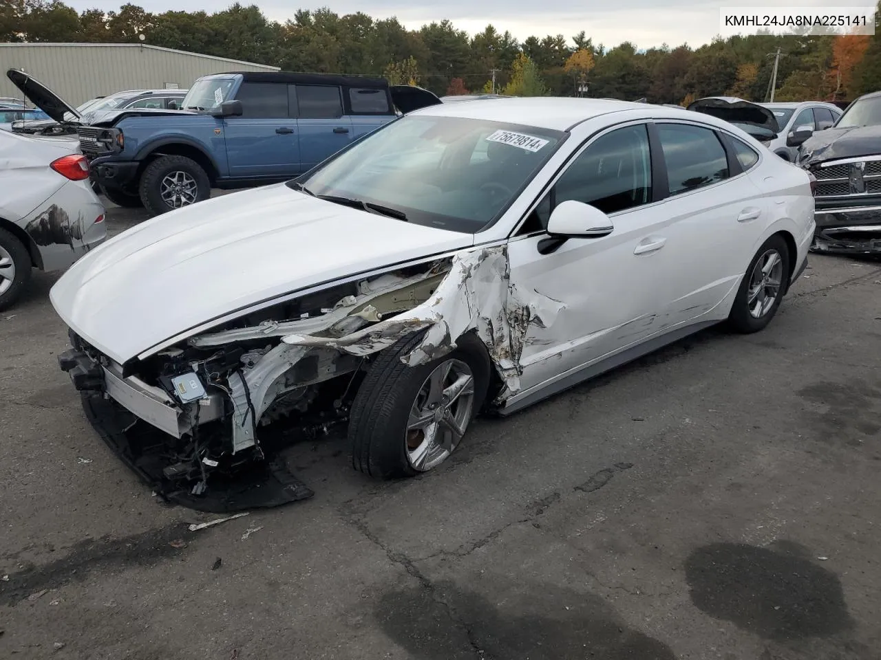 2022 Hyundai Sonata Se VIN: KMHL24JA8NA225141 Lot: 75679814