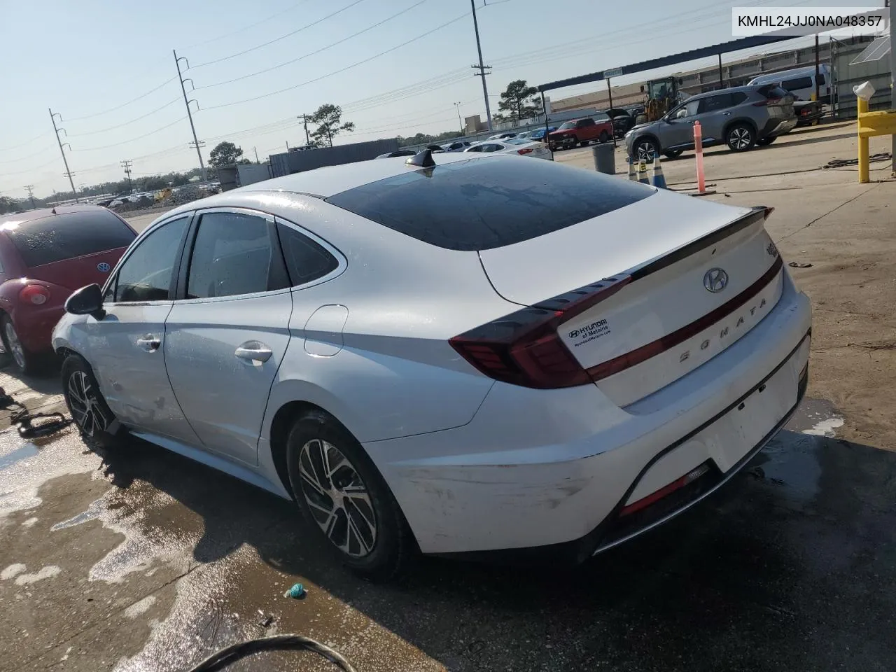 2022 Hyundai Sonata Hybrid VIN: KMHL24JJ0NA048357 Lot: 76069904