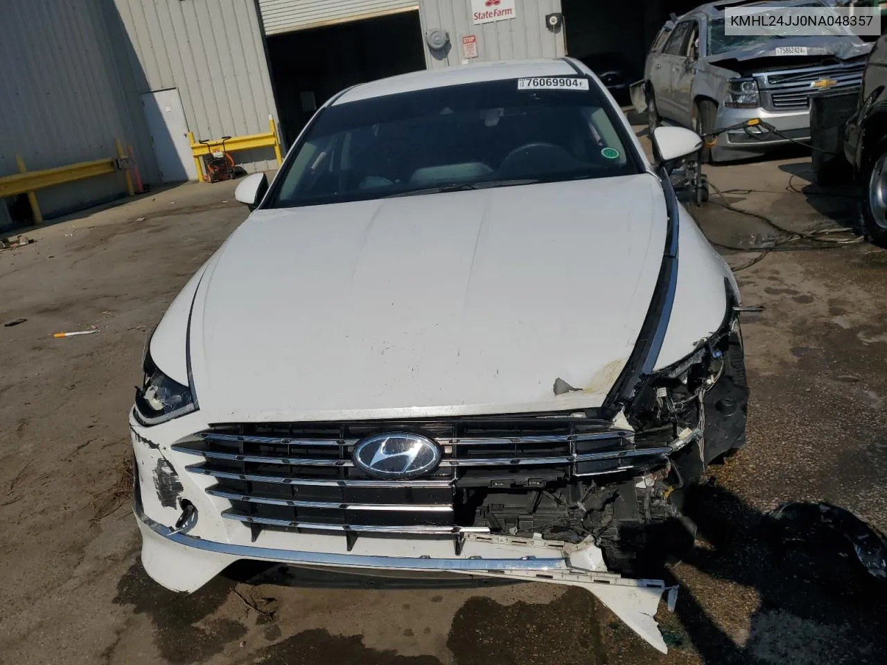 2022 Hyundai Sonata Hybrid VIN: KMHL24JJ0NA048357 Lot: 76069904