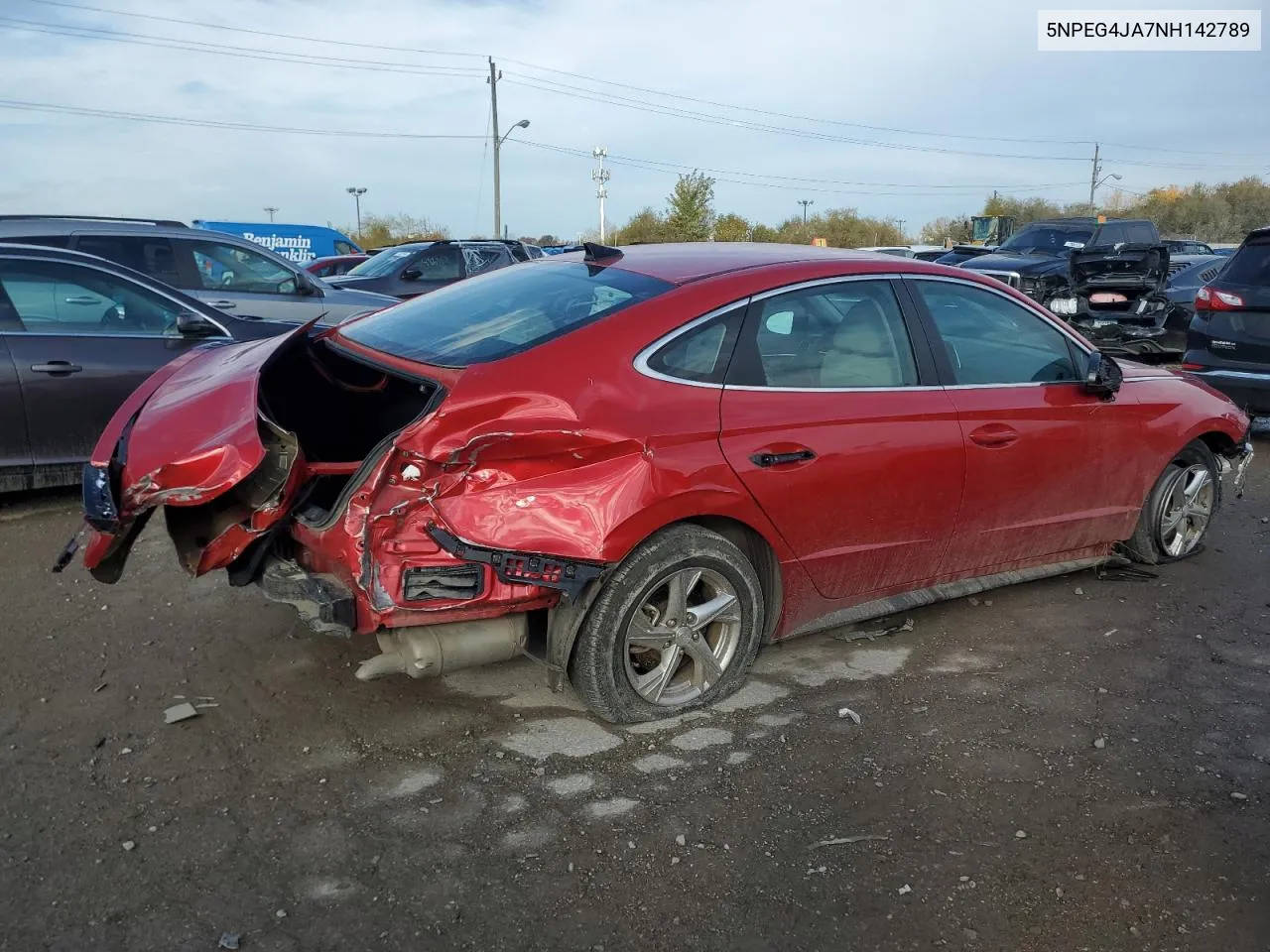 2022 Hyundai Sonata Se VIN: 5NPEG4JA7NH142789 Lot: 77544194