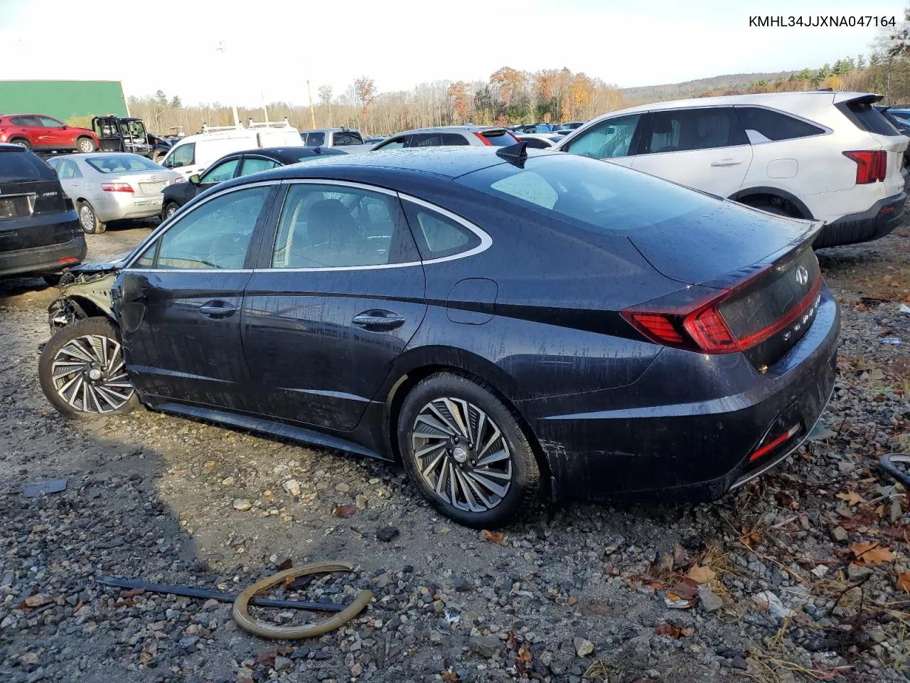 2022 Hyundai Sonata Hybrid VIN: KMHL34JJXNA047164 Lot: 78394194