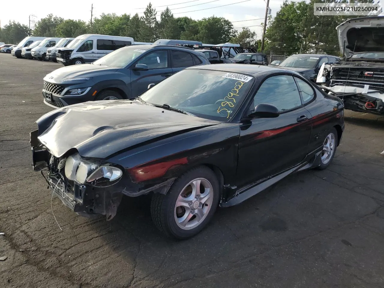 2001 Hyundai Tiburon VIN: KMHJG25F21U250094 Lot: 58390024