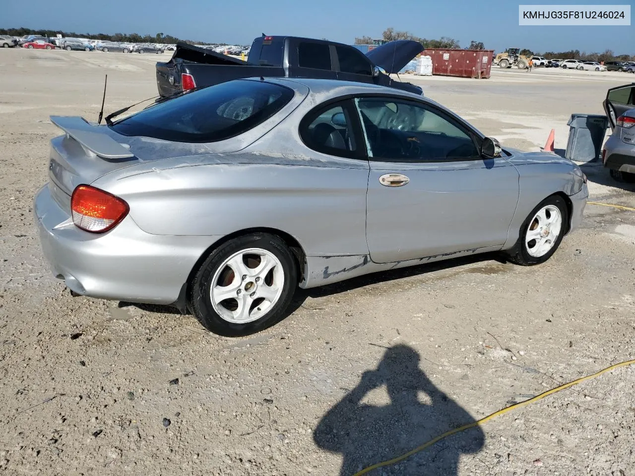 2001 Hyundai Tiburon VIN: KMHJG35F81U246024 Lot: 77709294