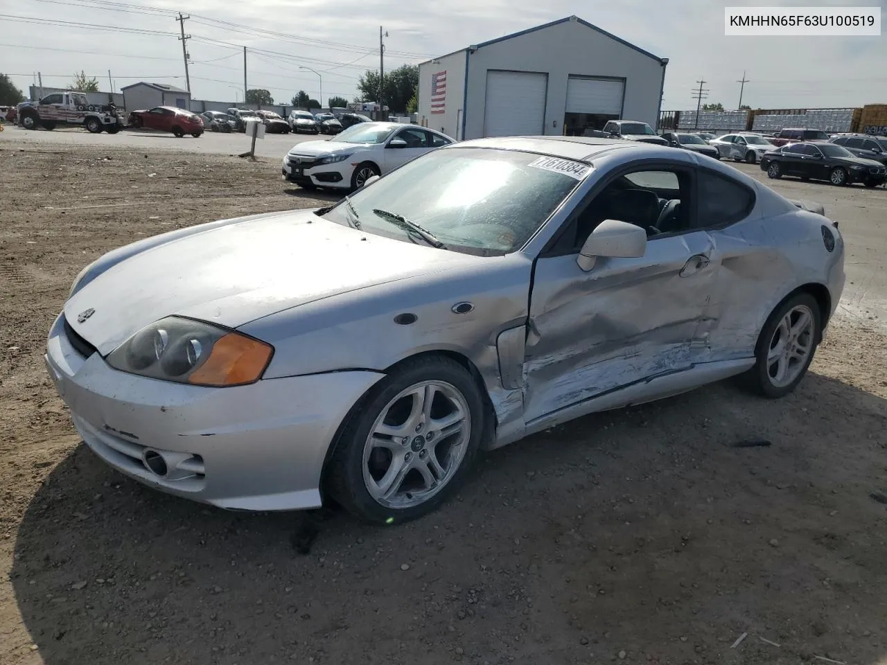 2003 Hyundai Tiburon Gt VIN: KMHHN65F63U100519 Lot: 71610384