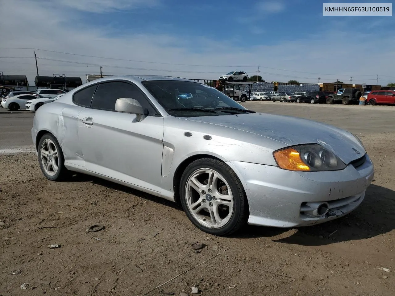 2003 Hyundai Tiburon Gt VIN: KMHHN65F63U100519 Lot: 71610384