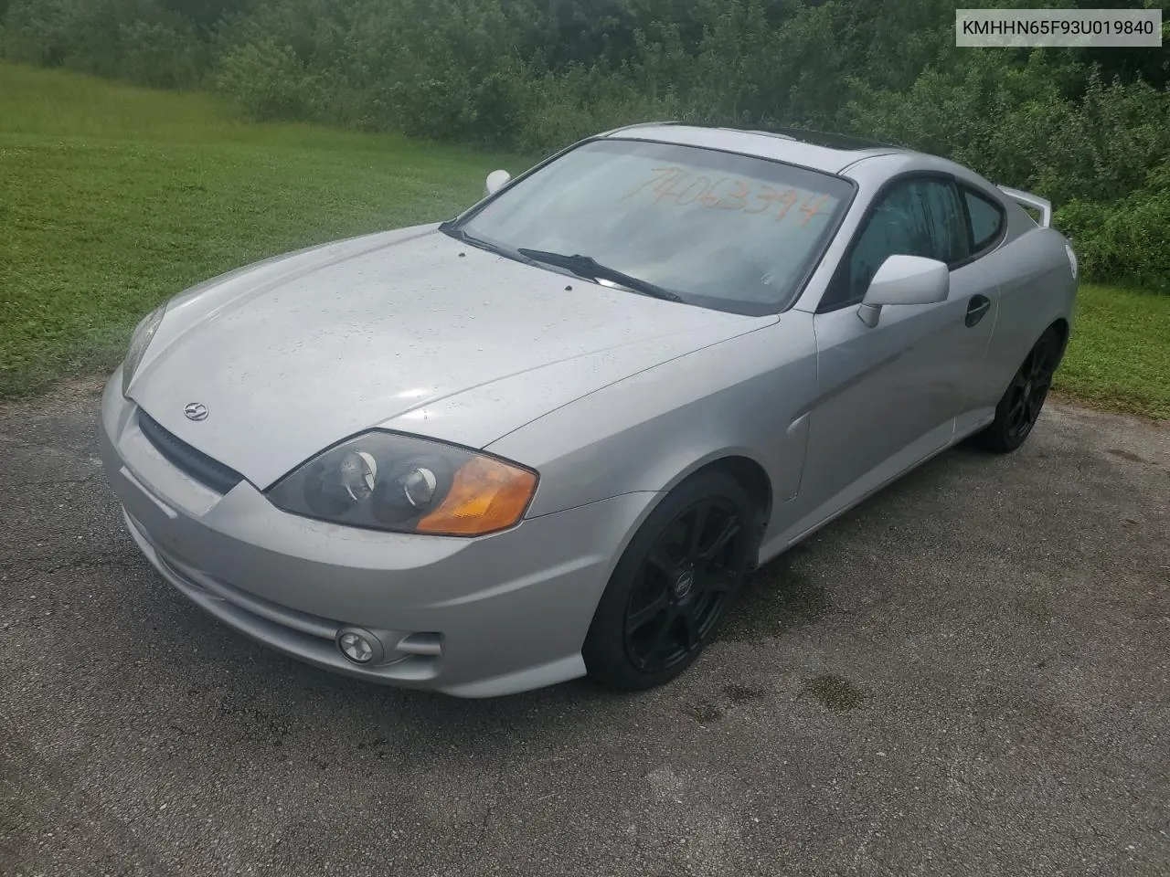 2003 Hyundai Tiburon Gt VIN: KMHHN65F93U019840 Lot: 74063394