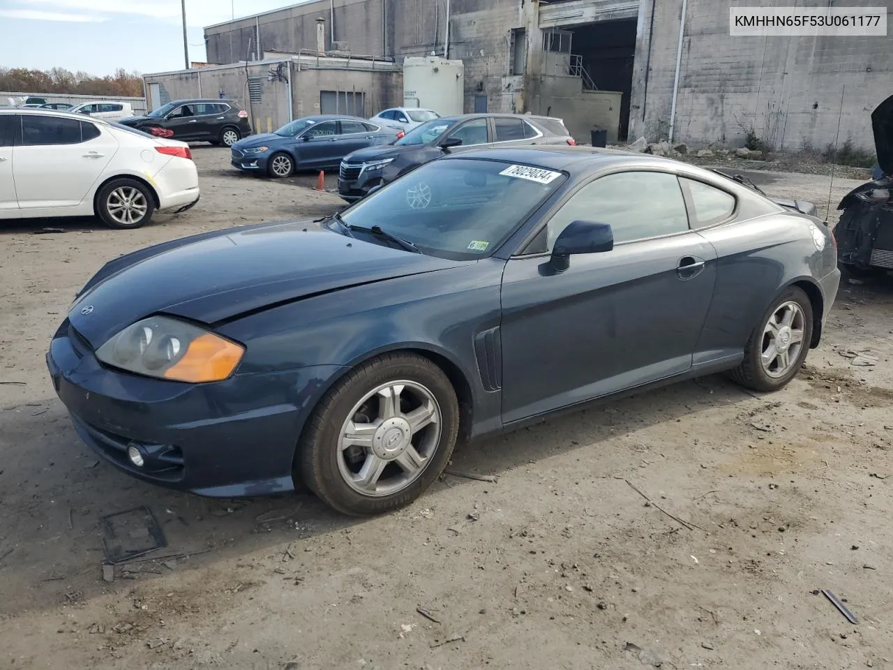 2003 Hyundai Tiburon Gt VIN: KMHHN65F53U061177 Lot: 78029034