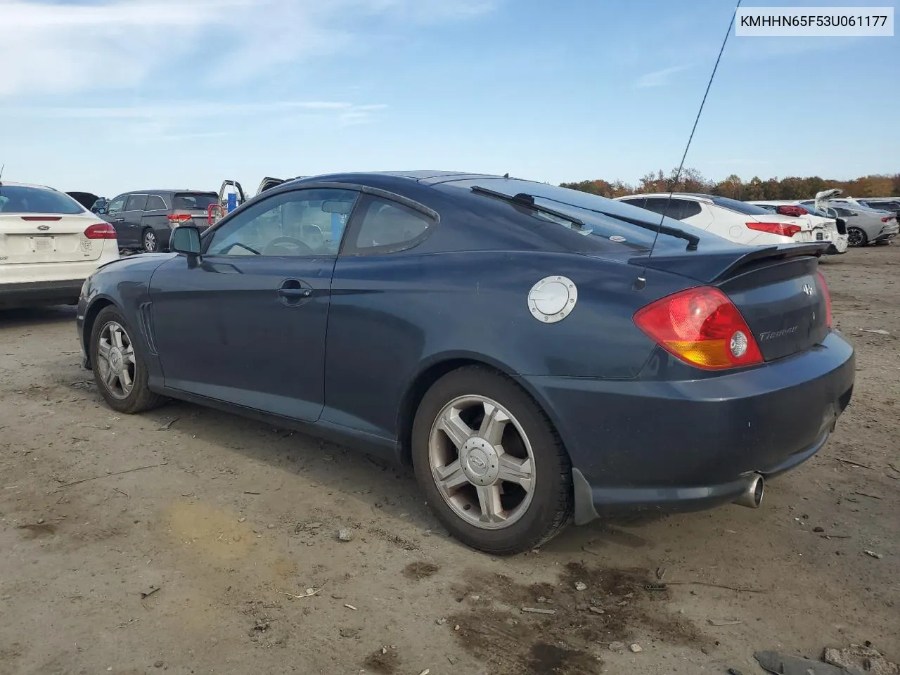 2003 Hyundai Tiburon Gt VIN: KMHHN65F53U061177 Lot: 78029034