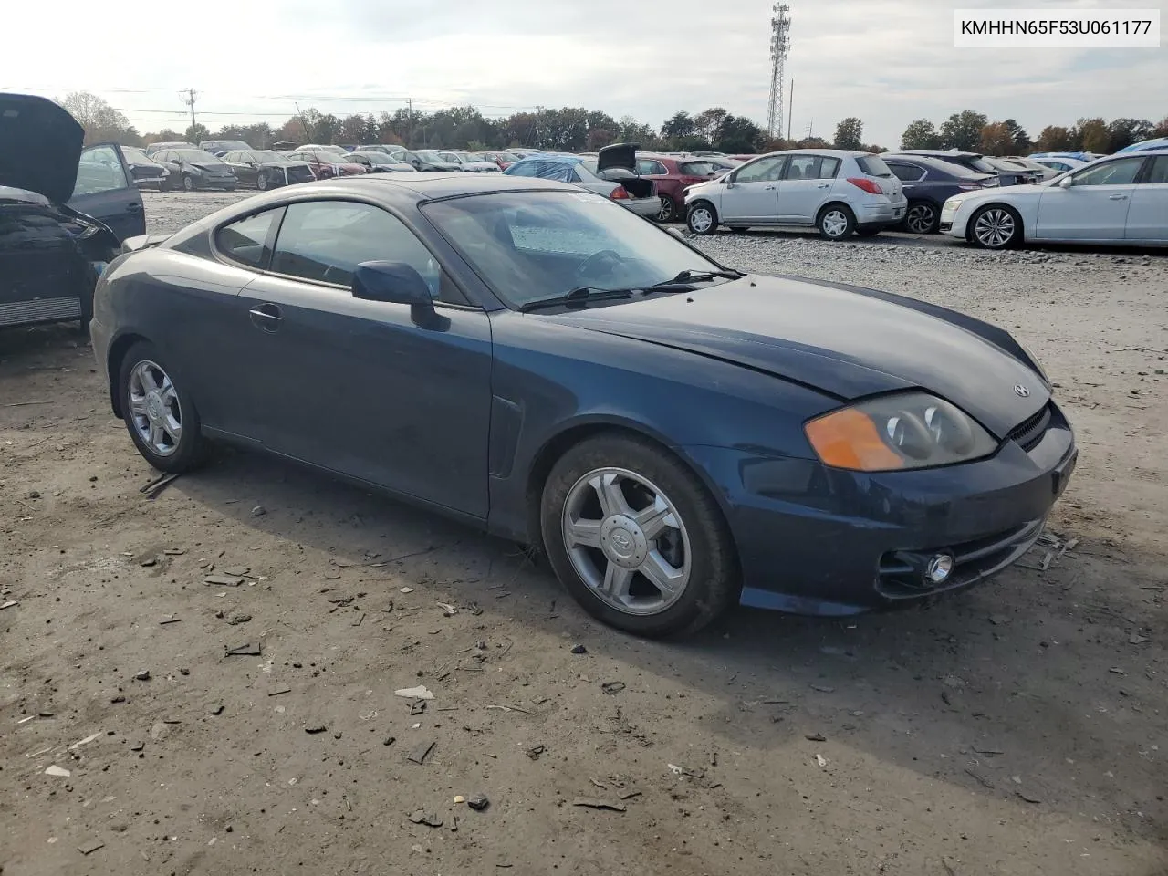 2003 Hyundai Tiburon Gt VIN: KMHHN65F53U061177 Lot: 78029034