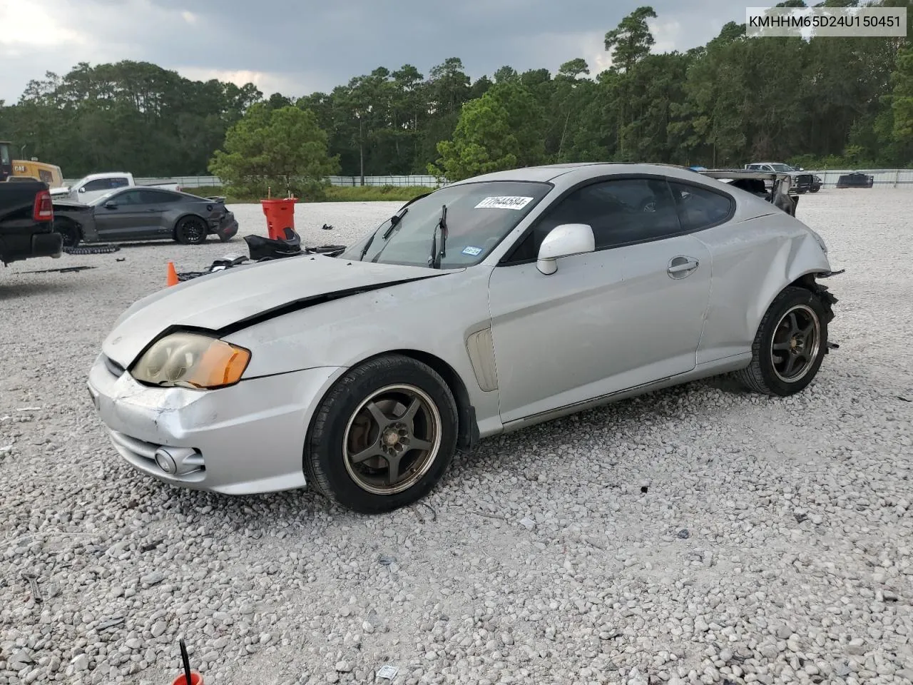 2004 Hyundai Tiburon VIN: KMHHM65D24U150451 Lot: 72644584