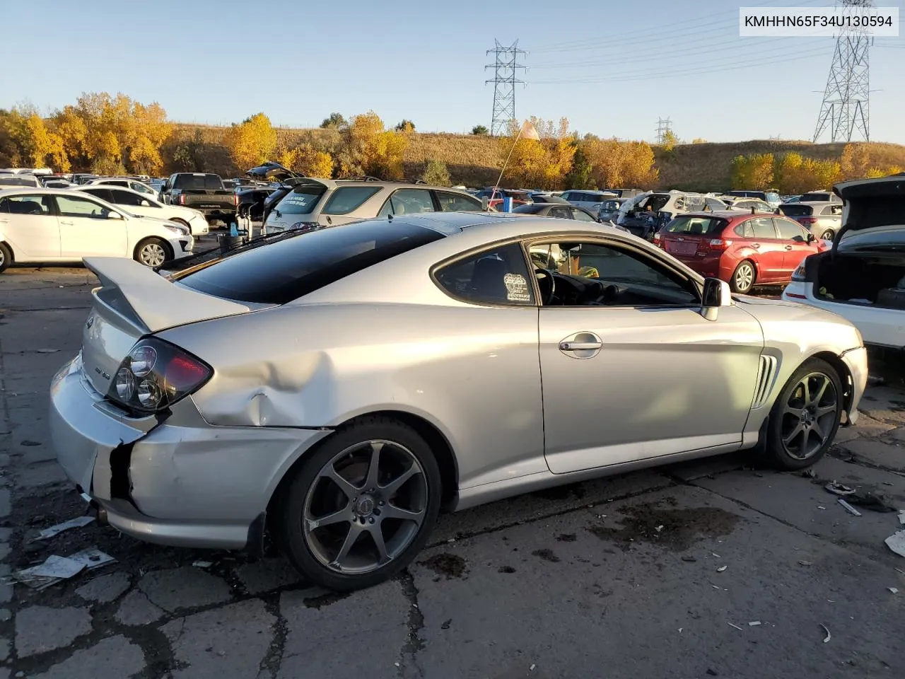 2004 Hyundai Tiburon Gt VIN: KMHHN65F34U130594 Lot: 75929784