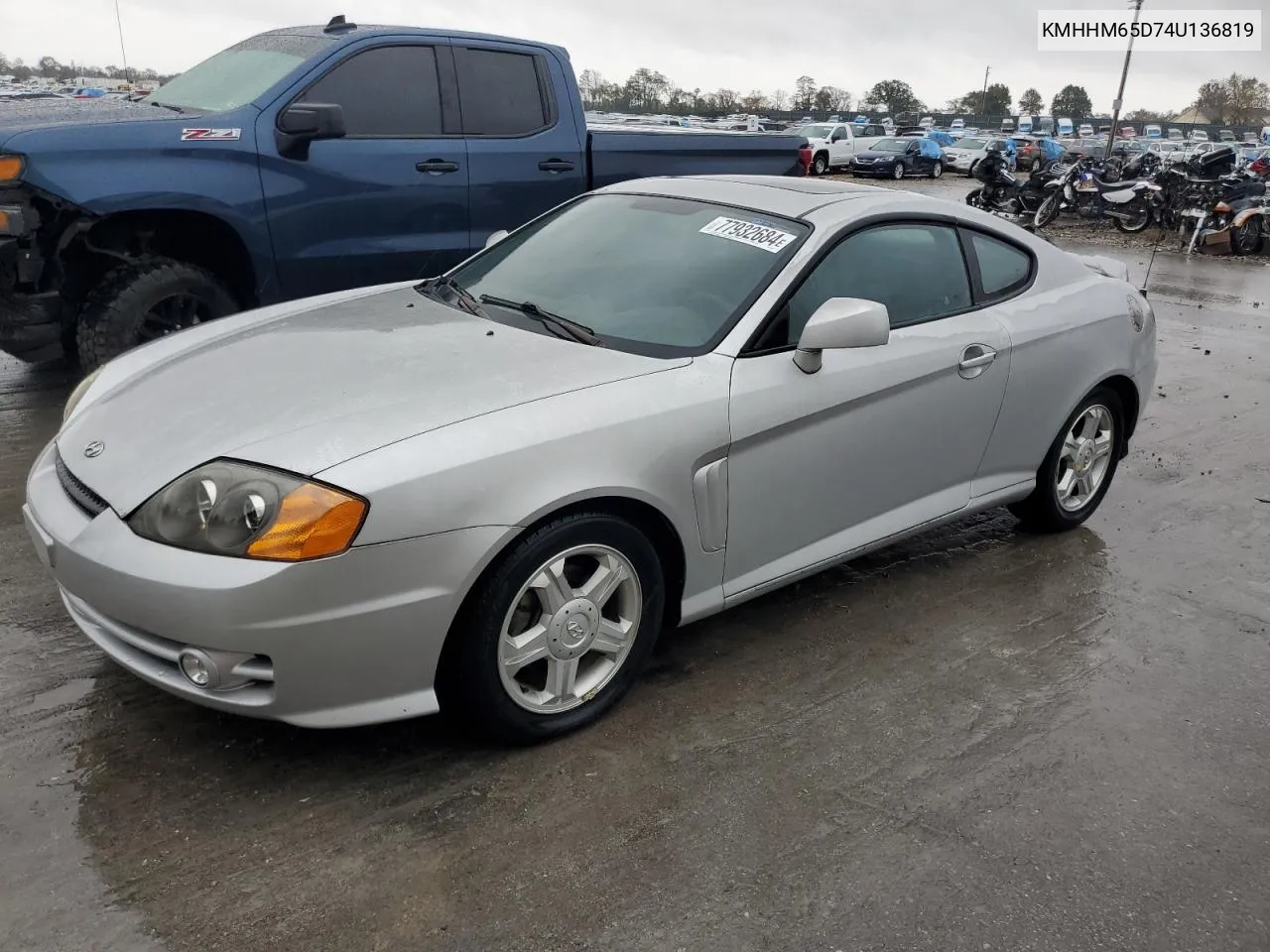 2004 Hyundai Tiburon VIN: KMHHM65D74U136819 Lot: 77932684