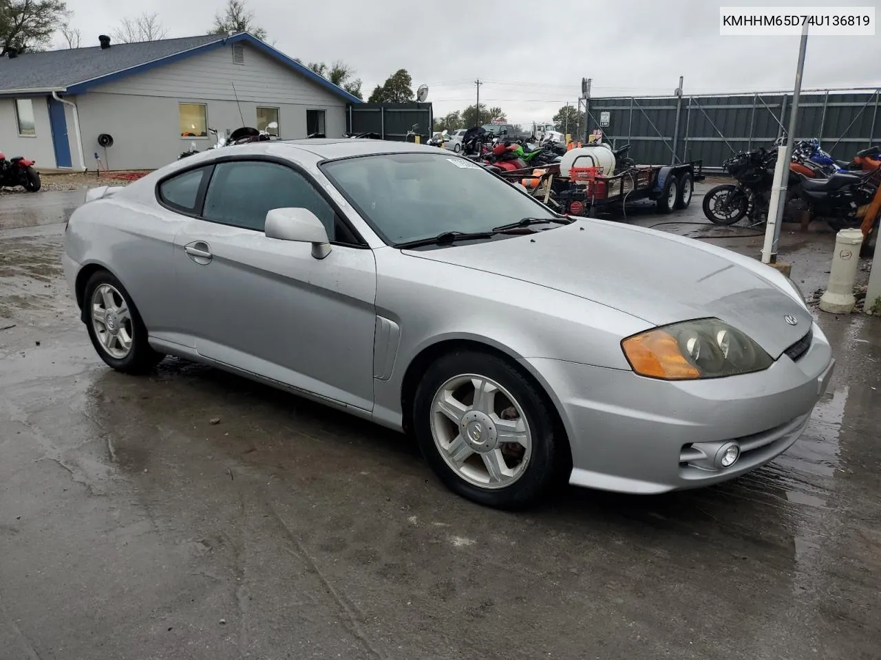 2004 Hyundai Tiburon VIN: KMHHM65D74U136819 Lot: 77932684