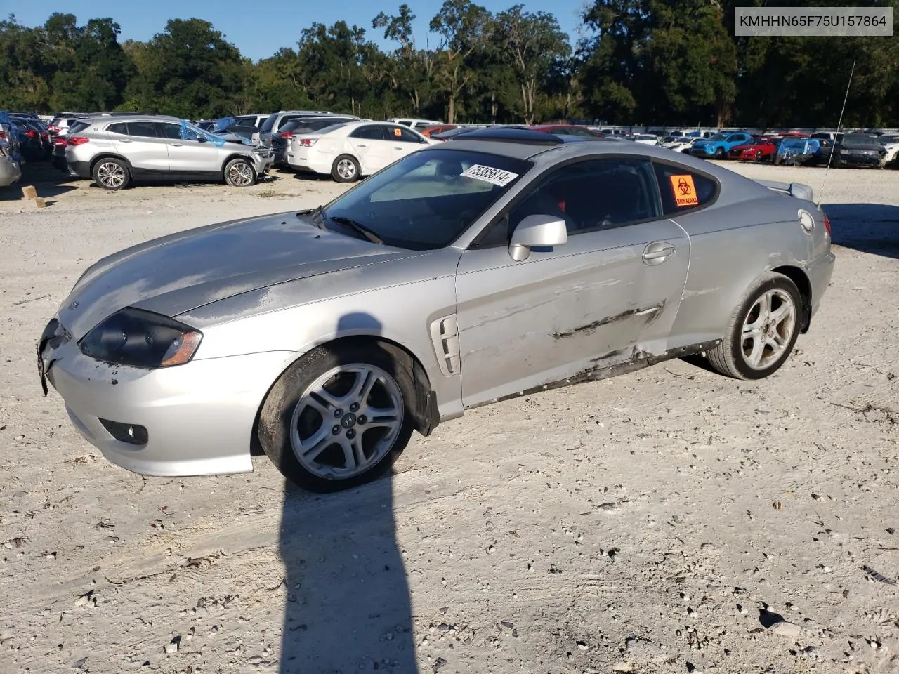 2005 Hyundai Tiburon Gt VIN: KMHHN65F75U157864 Lot: 75385814