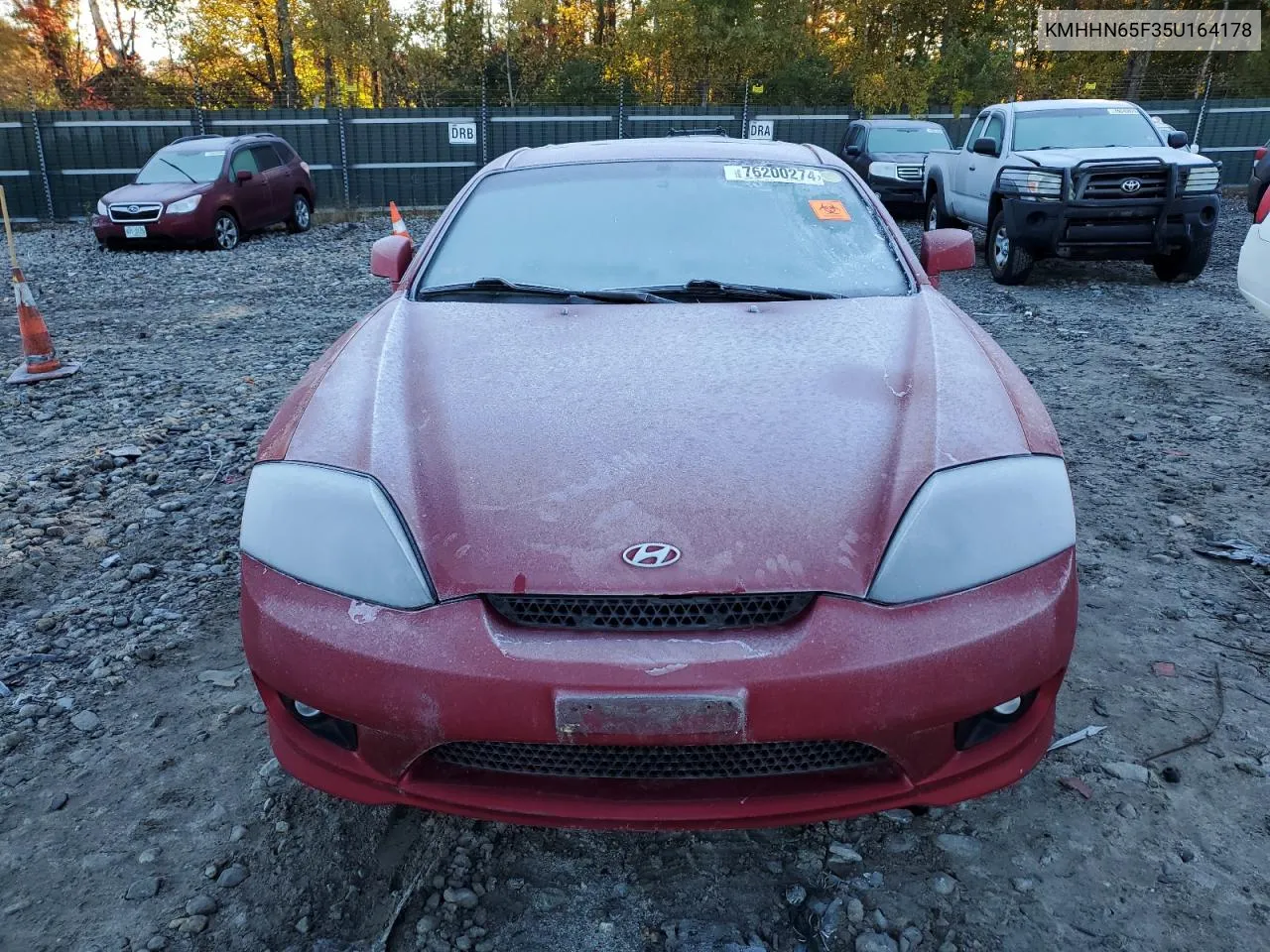 2005 Hyundai Tiburon Gt VIN: KMHHN65F35U164178 Lot: 76200274