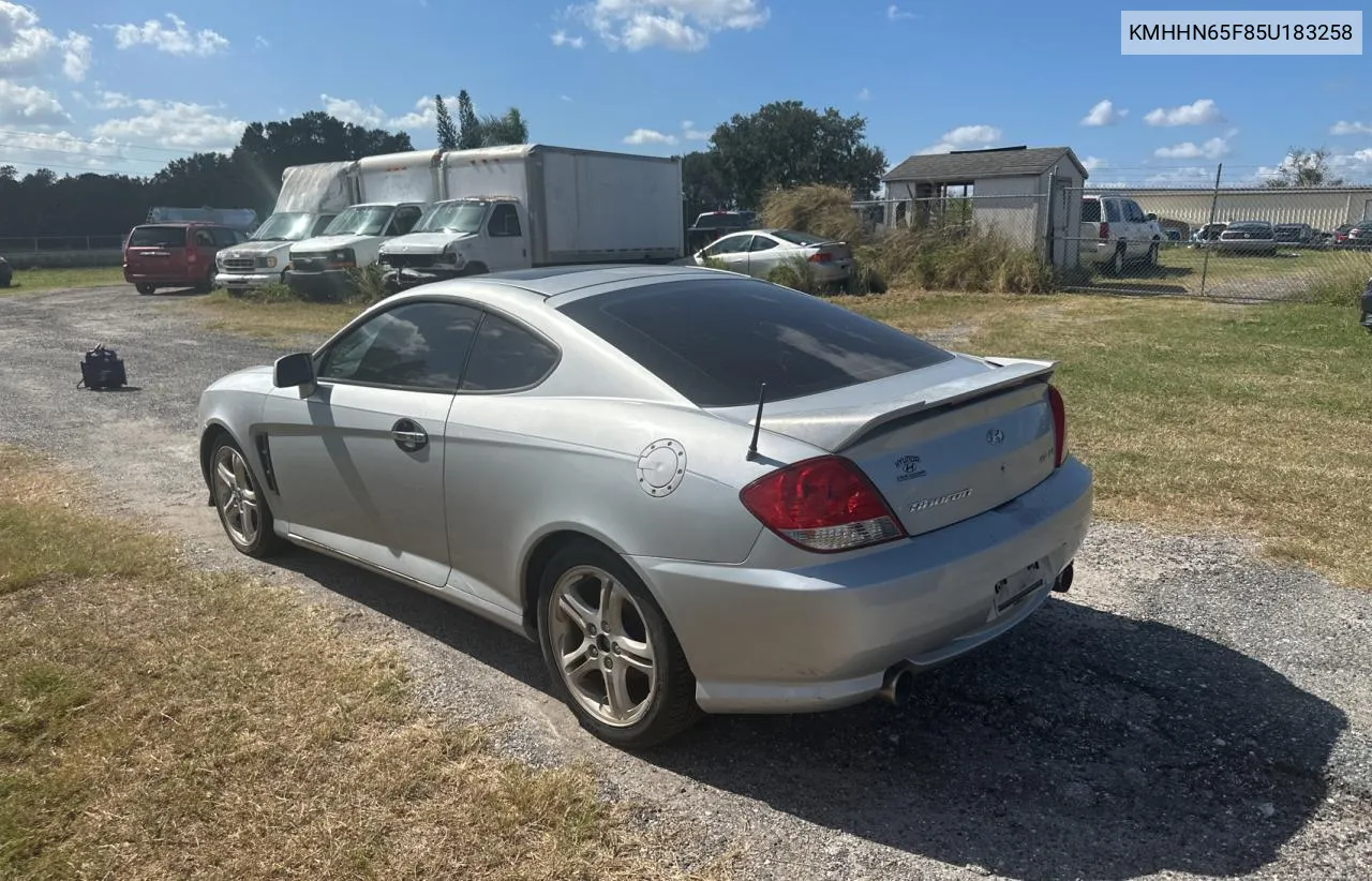 2005 Hyundai Tiburon Gt VIN: KMHHN65F85U183258 Lot: 77880944