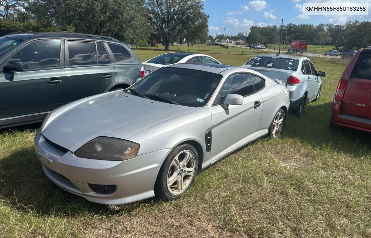 2005 Hyundai Tiburon Gt VIN: KMHHN65F85U183258 Lot: 80993604