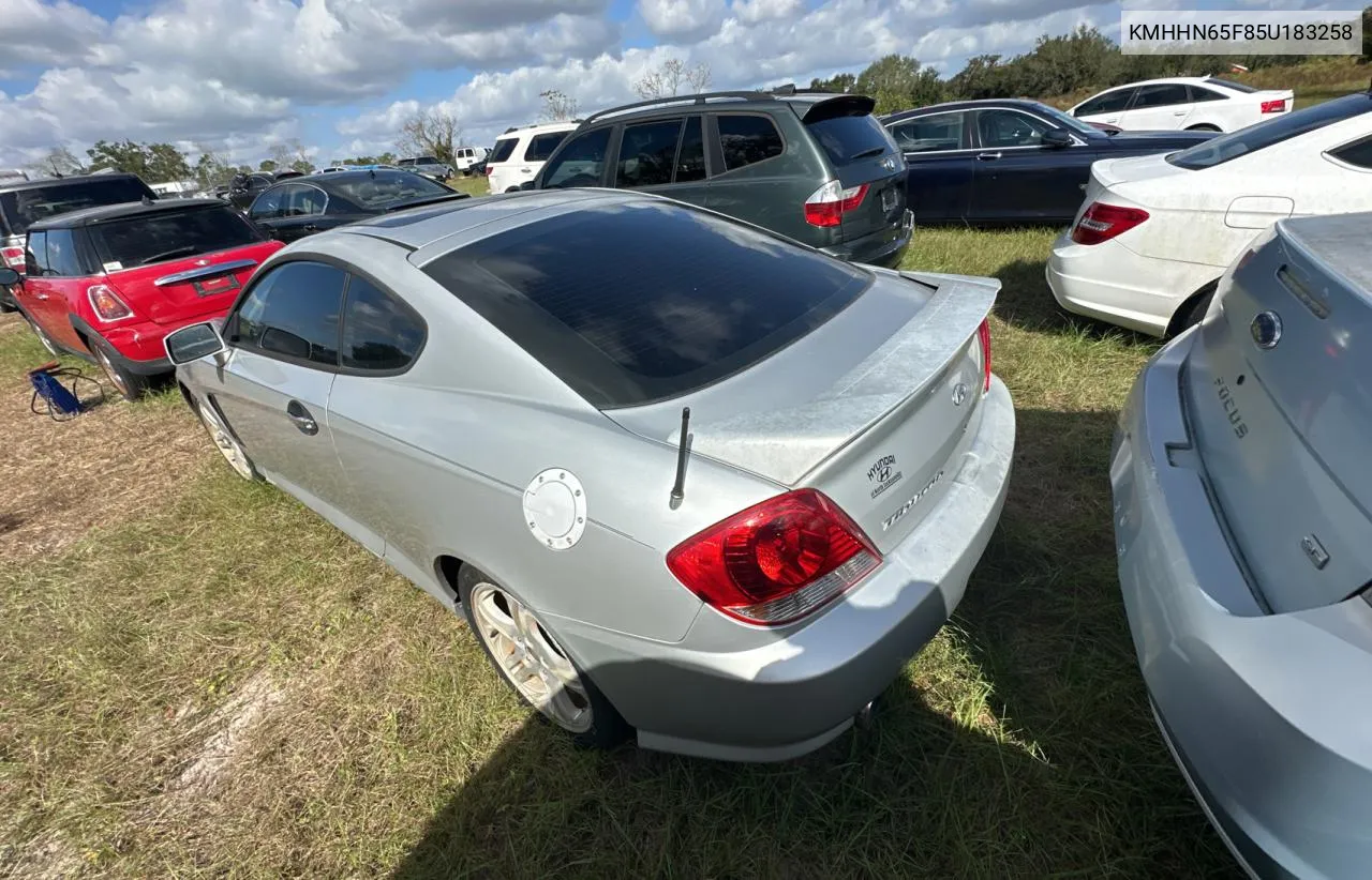 2005 Hyundai Tiburon Gt VIN: KMHHN65F85U183258 Lot: 80993604