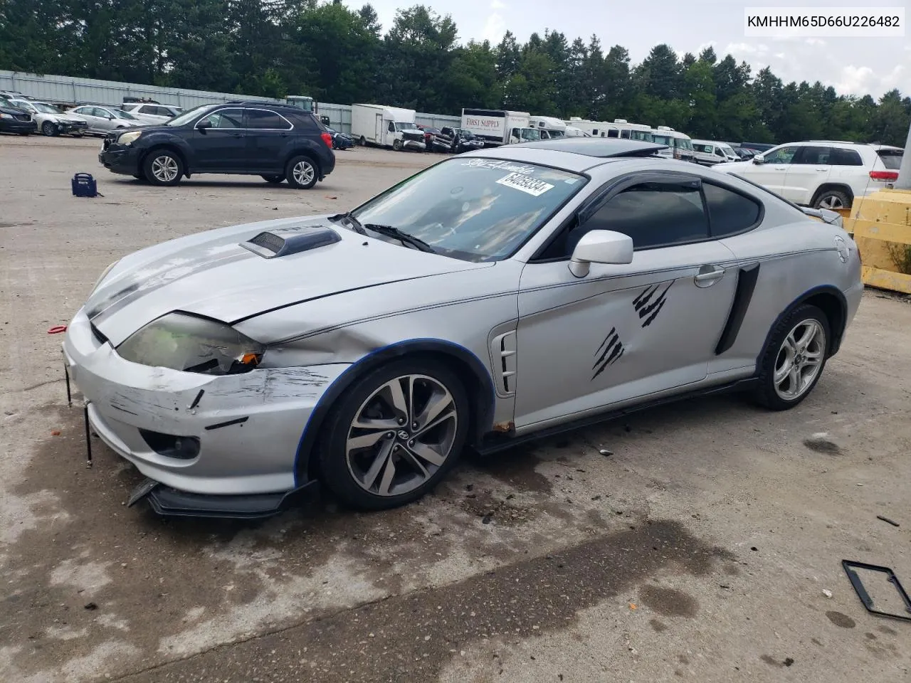 2006 Hyundai Tiburon Gs VIN: KMHHM65D66U226482 Lot: 64059334