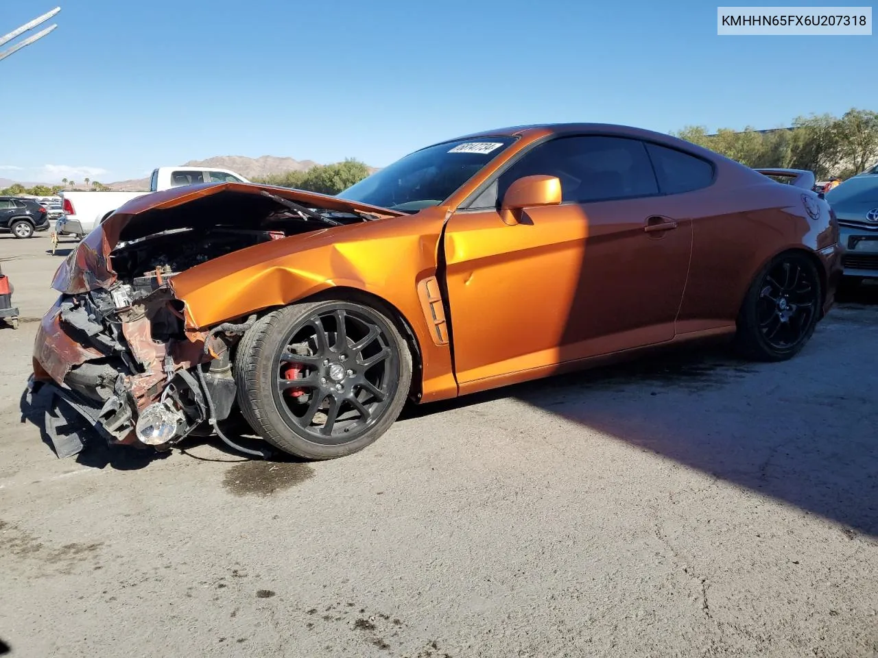 KMHHN65FX6U207318 2006 Hyundai Tiburon Gt