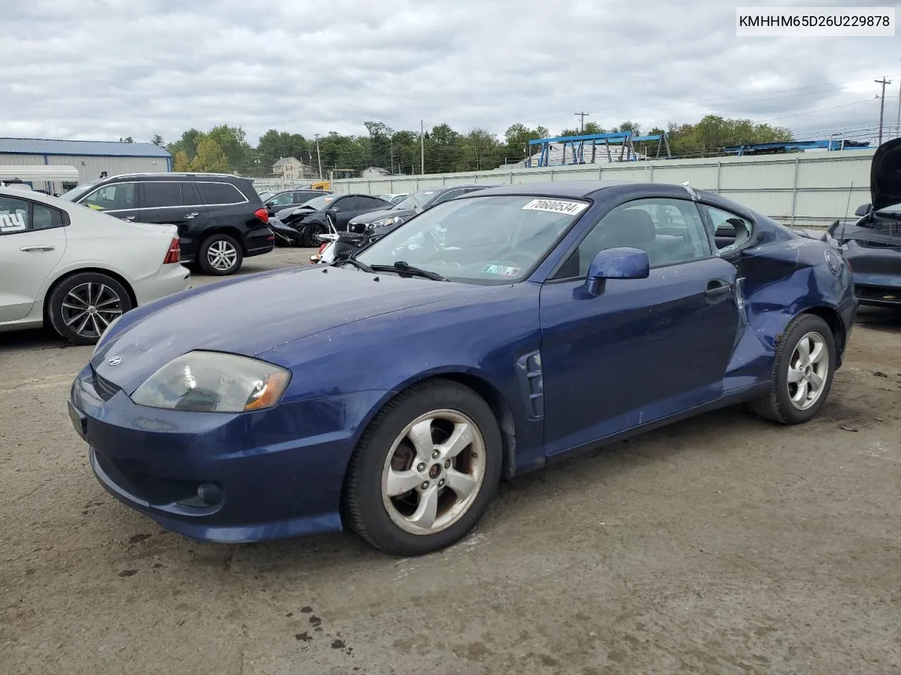 2006 Hyundai Tiburon Gs VIN: KMHHM65D26U229878 Lot: 70600534