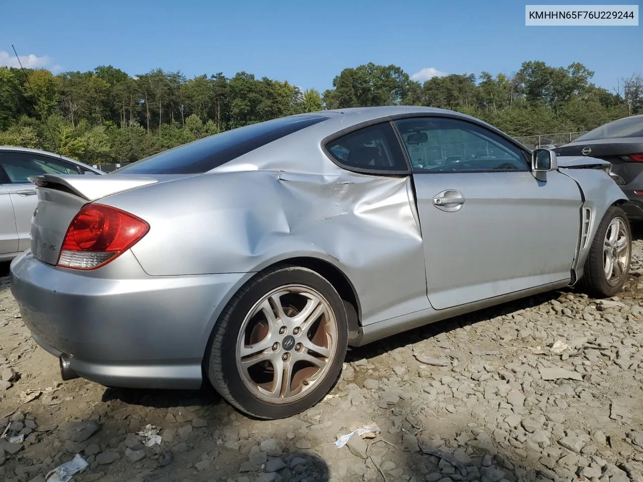 2006 Hyundai Tiburon Gt VIN: KMHHN65F76U229244 Lot: 71157904