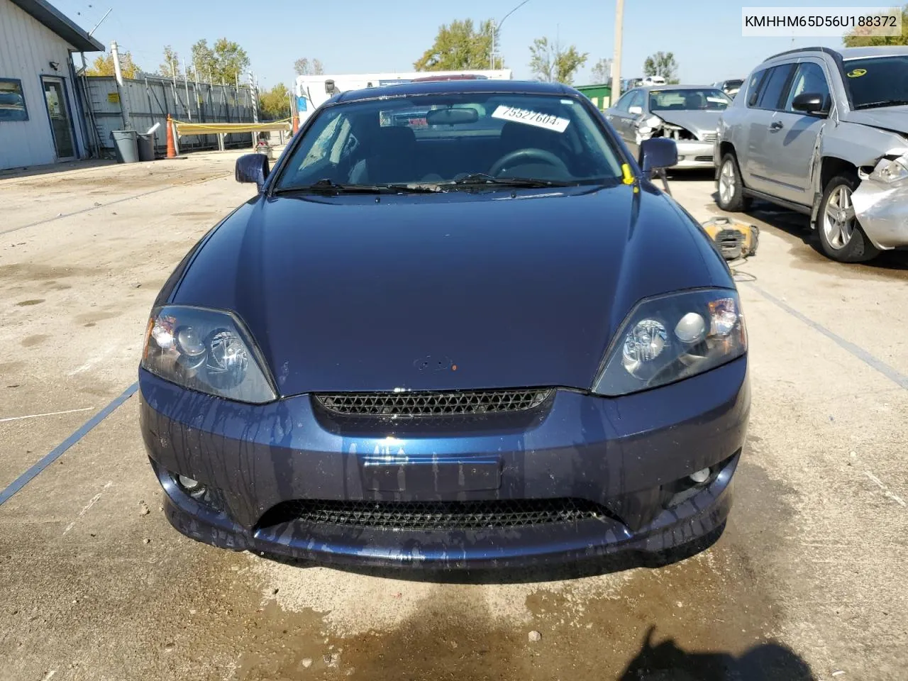 2006 Hyundai Tiburon Gs VIN: KMHHM65D56U188372 Lot: 75527604