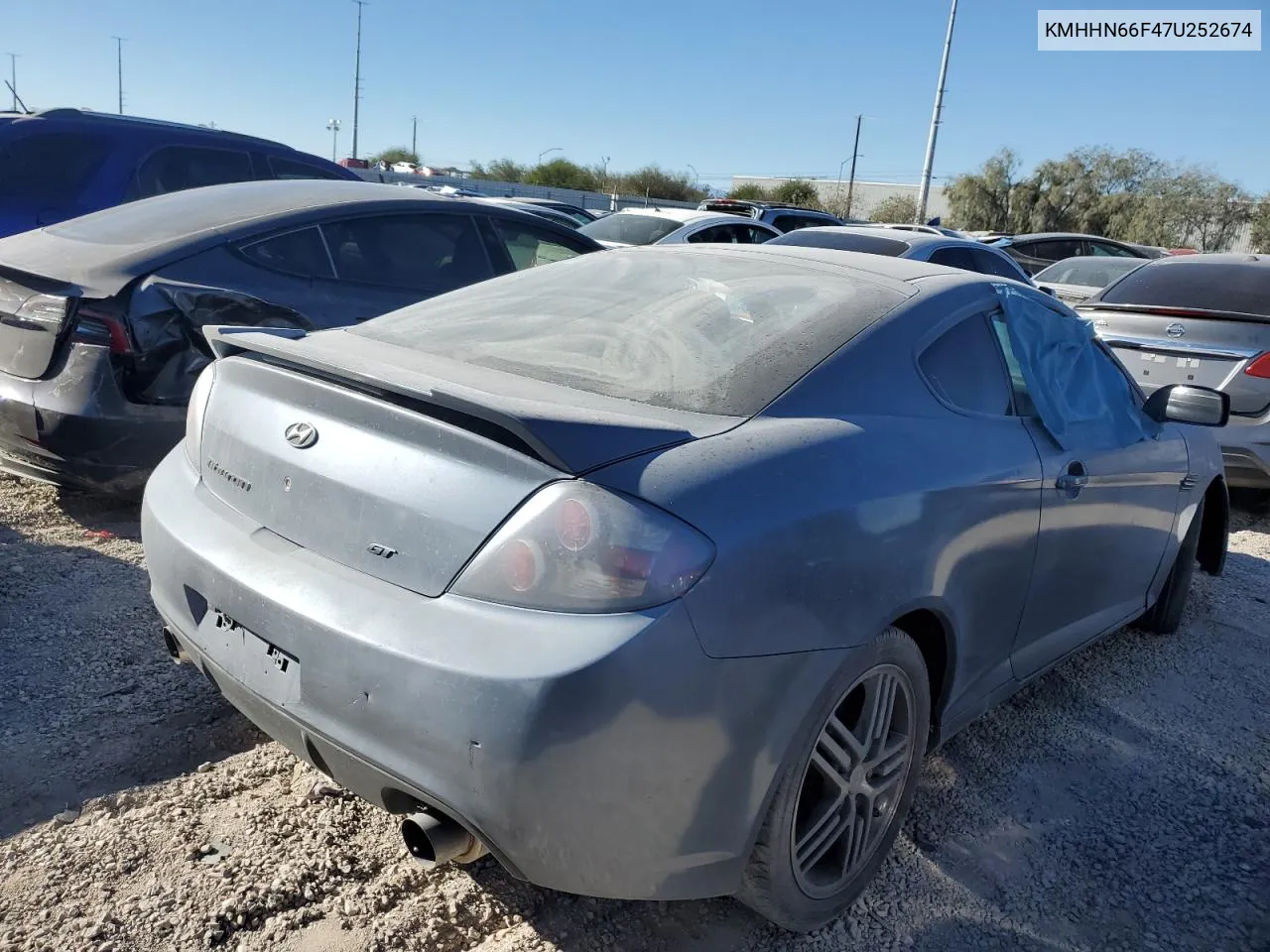 2007 Hyundai Tiburon Gt VIN: KMHHN66F47U252674 Lot: 70537504