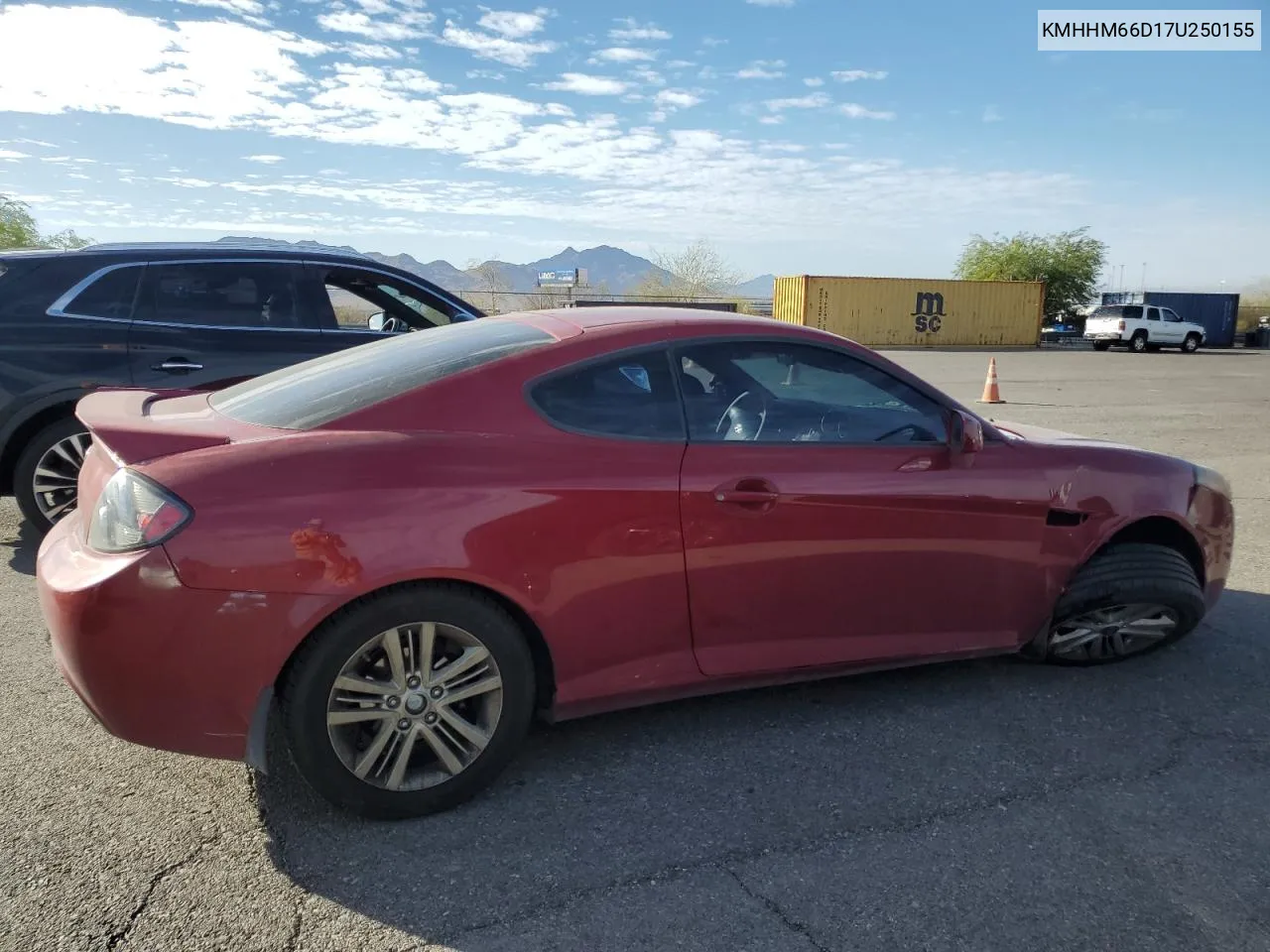 2007 Hyundai Tiburon Gs VIN: KMHHM66D17U250155 Lot: 72471714