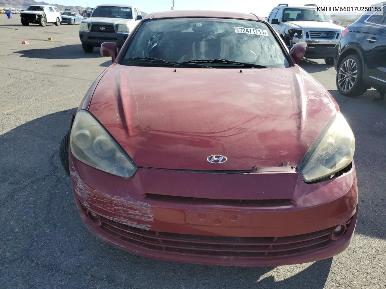 KMHHM66D17U250155 2007 Hyundai Tiburon Gs