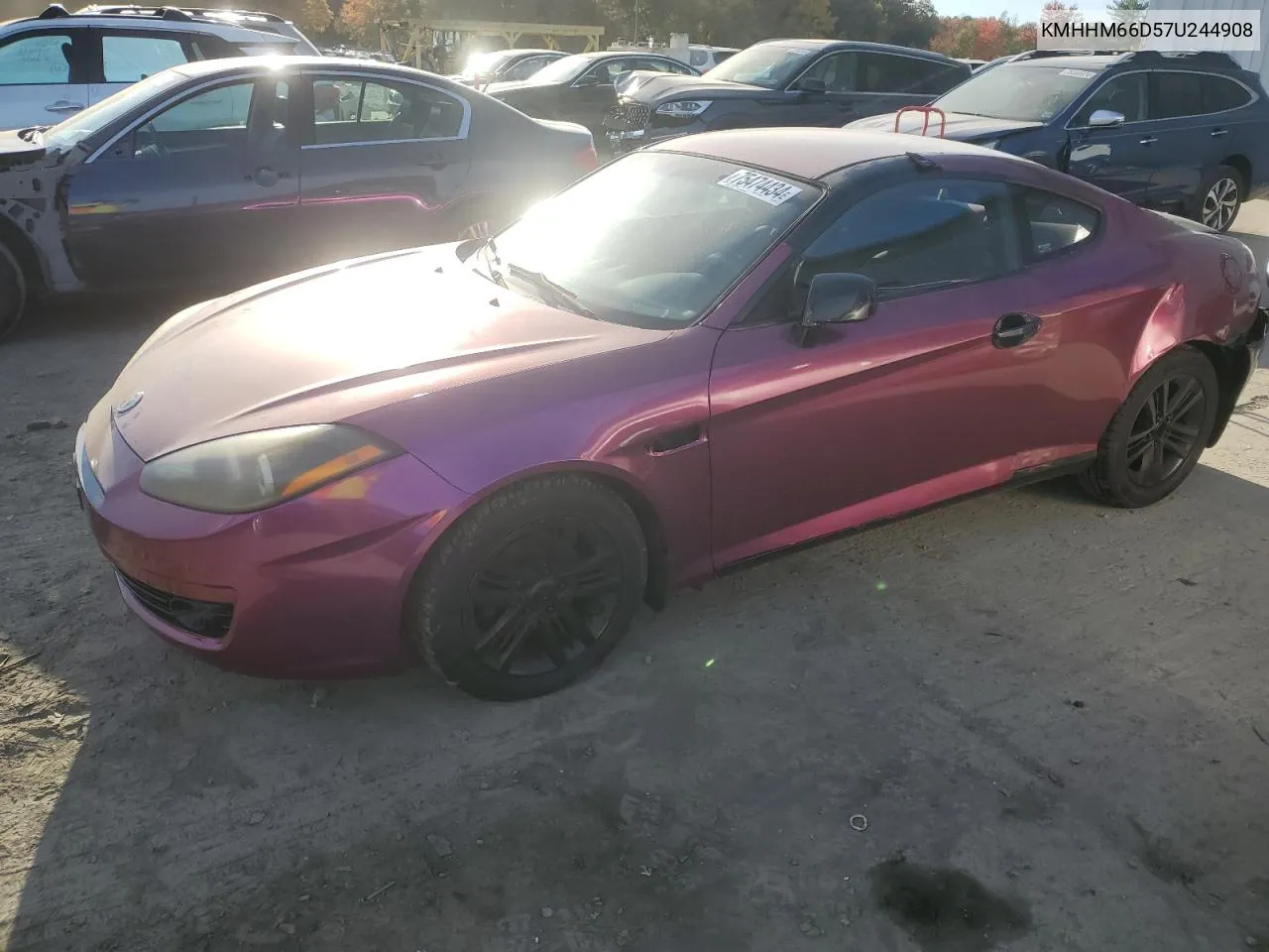 2007 Hyundai Tiburon Gs VIN: KMHHM66D57U244908 Lot: 75474434