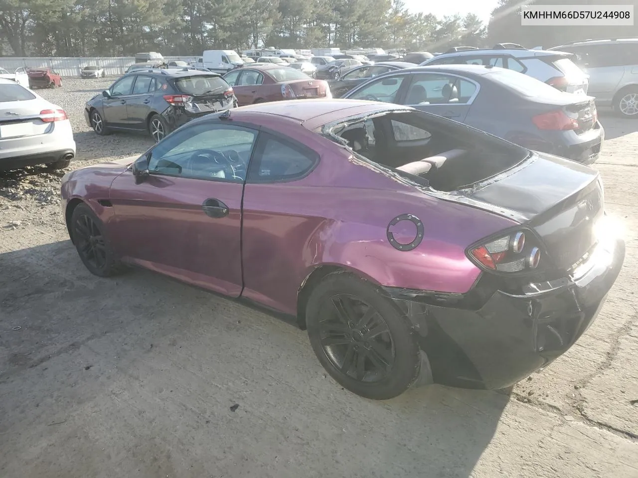 2007 Hyundai Tiburon Gs VIN: KMHHM66D57U244908 Lot: 75474434