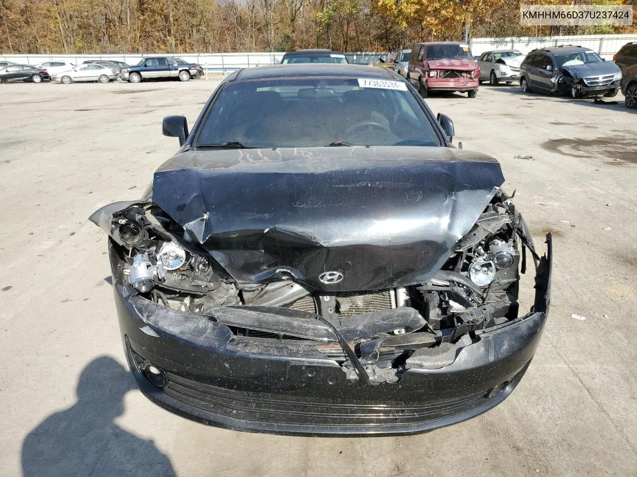 2007 Hyundai Tiburon Gs VIN: KMHHM66D37U237424 Lot: 77363534