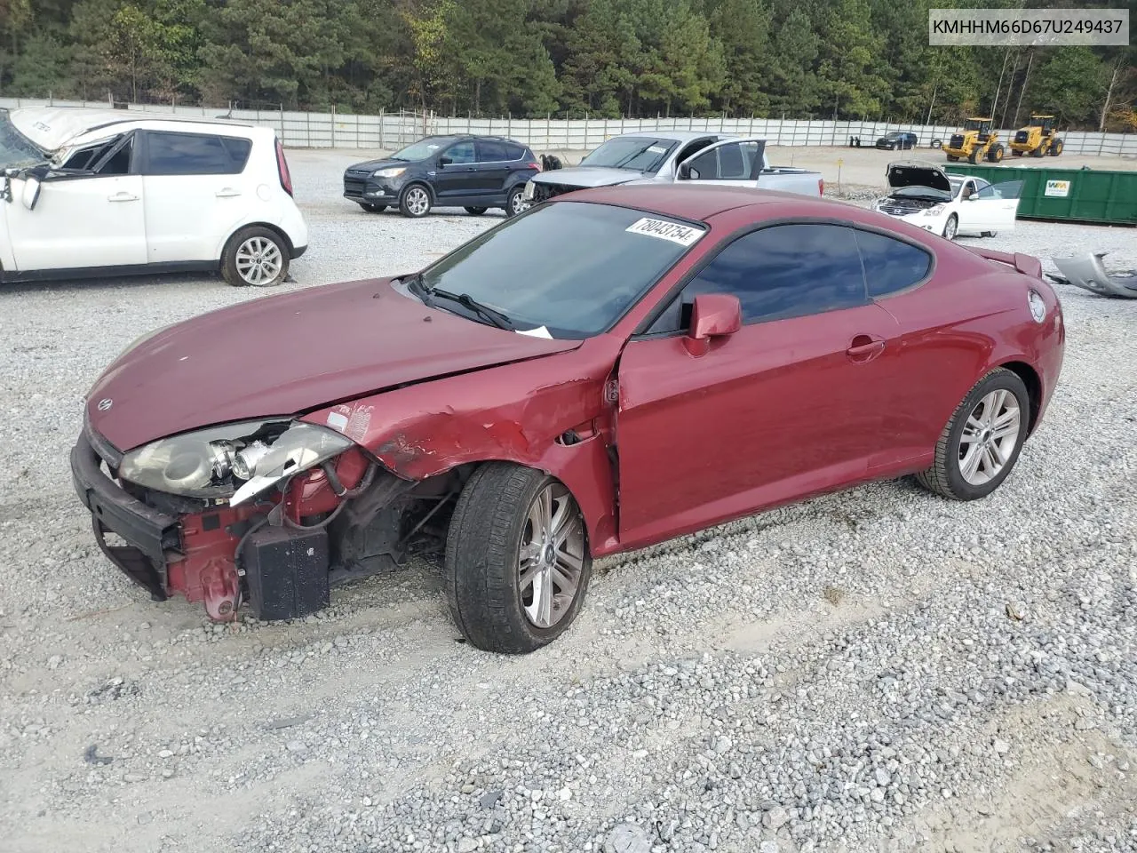 2007 Hyundai Tiburon Gs VIN: KMHHM66D67U249437 Lot: 78043754