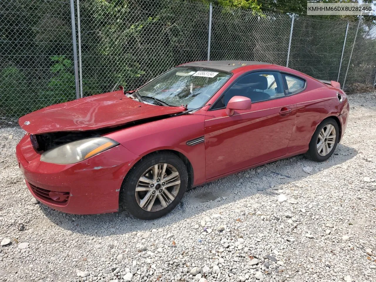 2008 Hyundai Tiburon Gs VIN: KMHHM66DX8U282460 Lot: 63863134