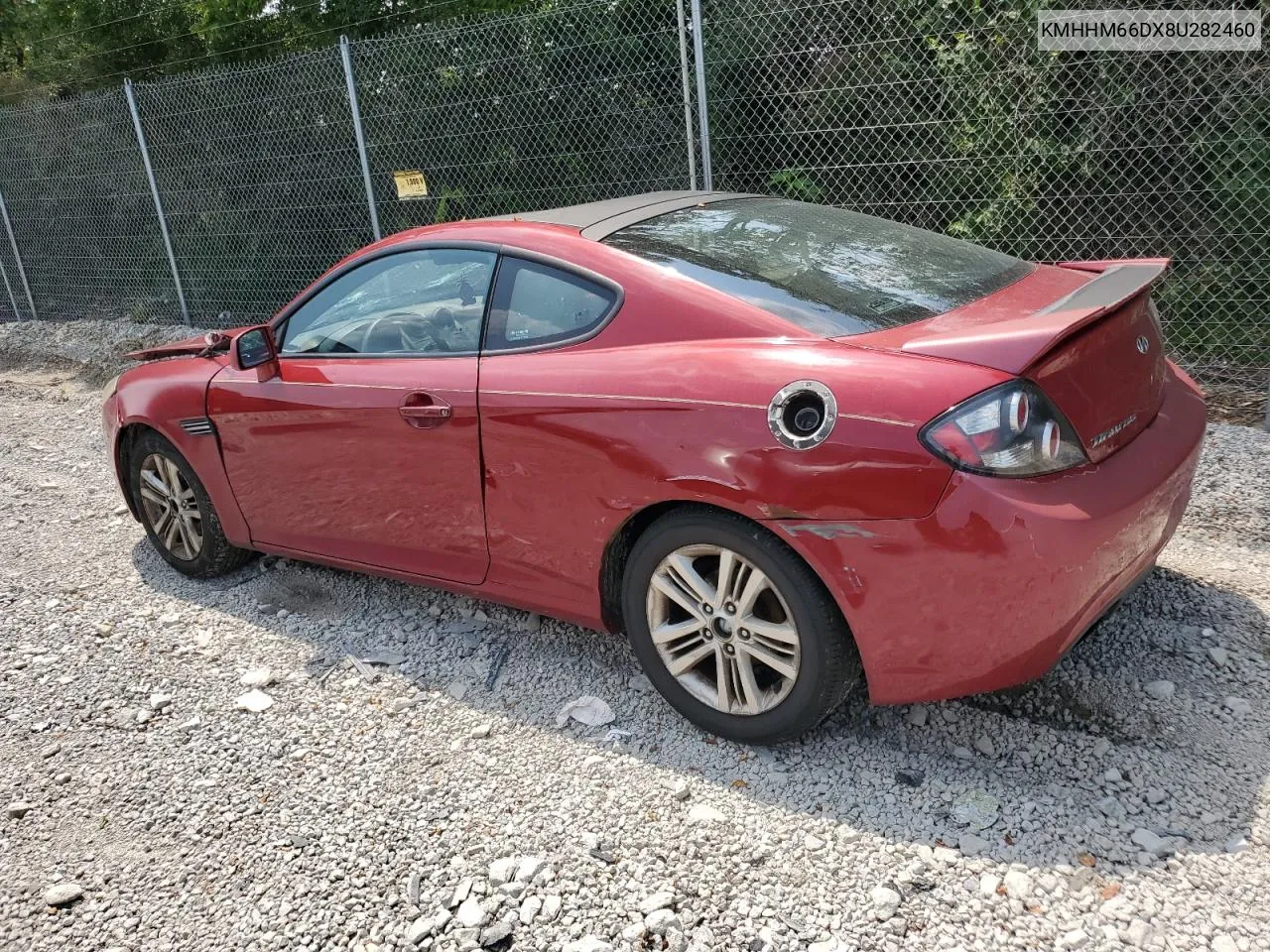 2008 Hyundai Tiburon Gs VIN: KMHHM66DX8U282460 Lot: 63863134