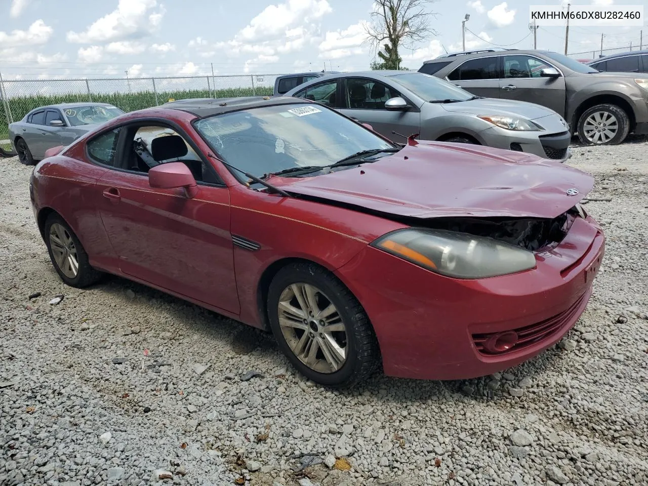 2008 Hyundai Tiburon Gs VIN: KMHHM66DX8U282460 Lot: 63863134